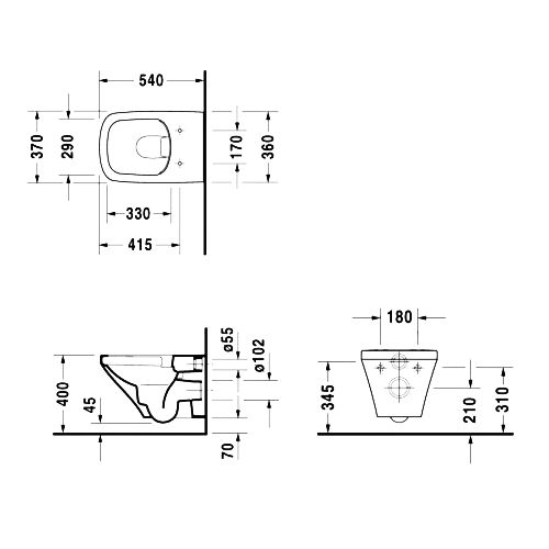 Підвісний унітаз Duravit DuraStyle 2551090000 - 2