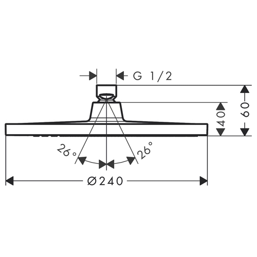 Душевая головка HANSGROHE CROMETTA S 240 26723000 - 2