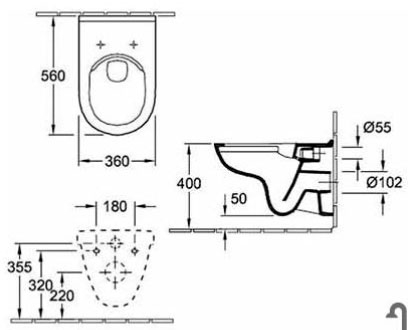 Унитаз Villeroy&Boch O.Novo 5660R001 - 2