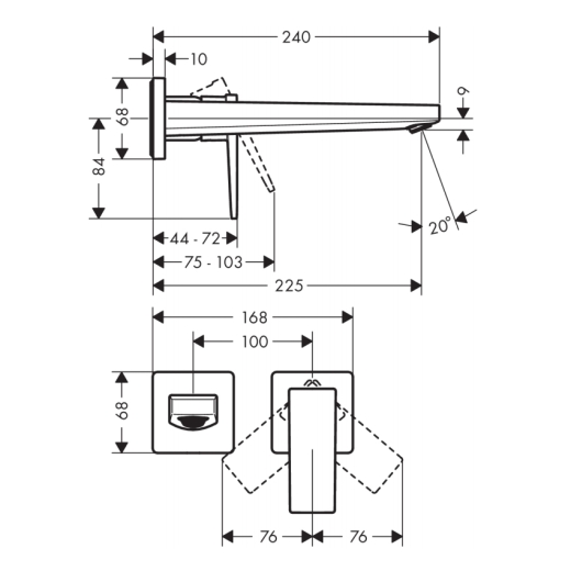 Смеситель для умывальника Hansgrohe METROPOL 32526000 - 2