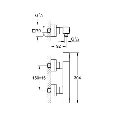 Змішувач для душу Grohe Grohtherm Cube 34488000 - 4