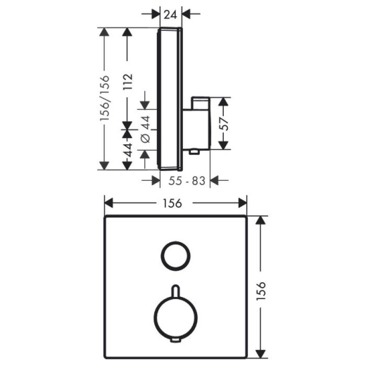 Змішувач прихованого монтажу Hansgrohe Shower Select 15737400 - 3