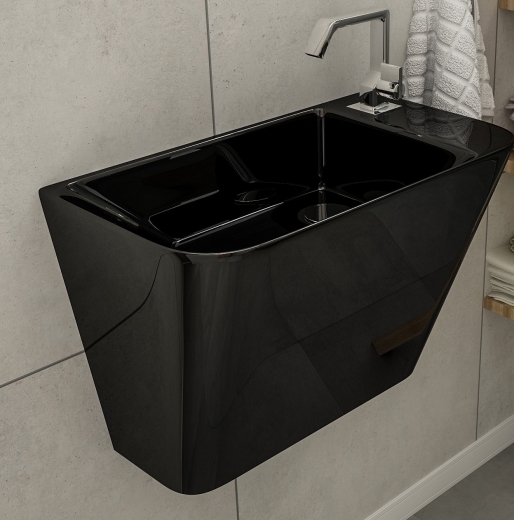 Умивальник Volle Teo black 50 13-88-601black - 3