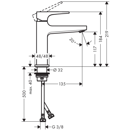 Metropol Смеситель для умывальника Hansgrohe METROPOL 32507990 - 2