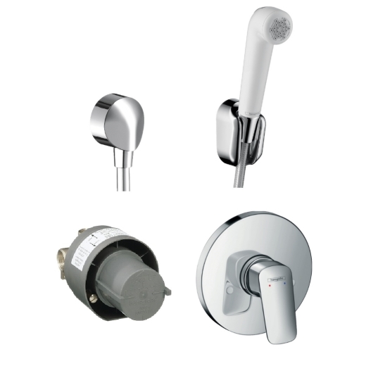 Набор скрытого монтажа с гигиенической лейкой Hansgrohe LOGIS (71666000+27454000+32127000) 1112019 - 1