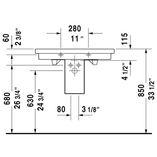 Полупьедестал Duravit 2nd floor 0857140000 - 2