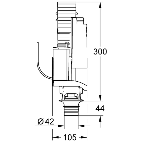 GROHE клапан змивний до бачка GD-2 - 2