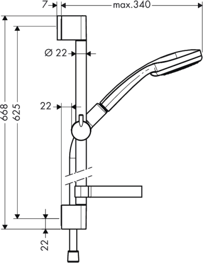 Душовий набір Hansgrohe Croma 100 27772000 - 2