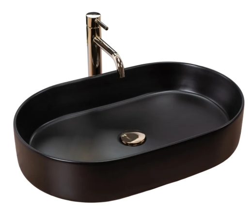 Умивальник Rea Nadia 61x38,5 black matt (REA-U1062) - 1
