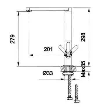 Смеситель для раковины Kohlman Boxine Chrome (QB150B) - 2