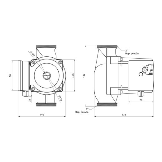 Насос циркуляционный Thermo Alliance LPS 32/80/180 + гайки без кабеля LPS3280180 - 3
