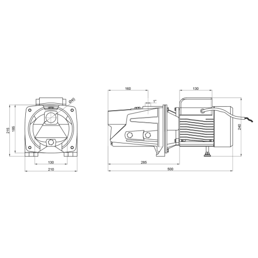 Насос самовсасывающий центробежный Thermo Alliance D-JSWm-20H (1,5 кВт ) TADJSWM20H15 - 2