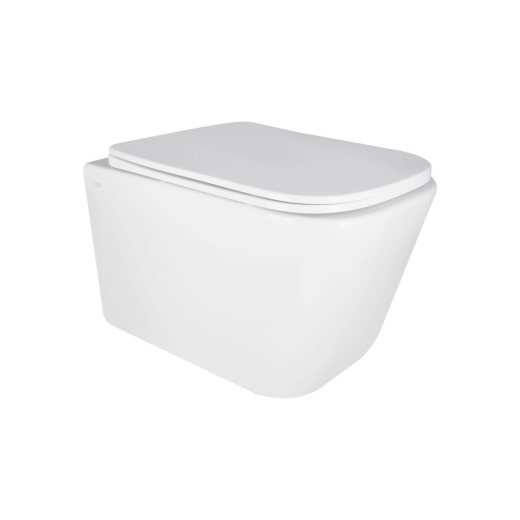 Унитаз подвесной Qtap Crow Ultra Quiet 490х360х290 мм с сиденьем Slim Duroplast (QT05335171W) - 1