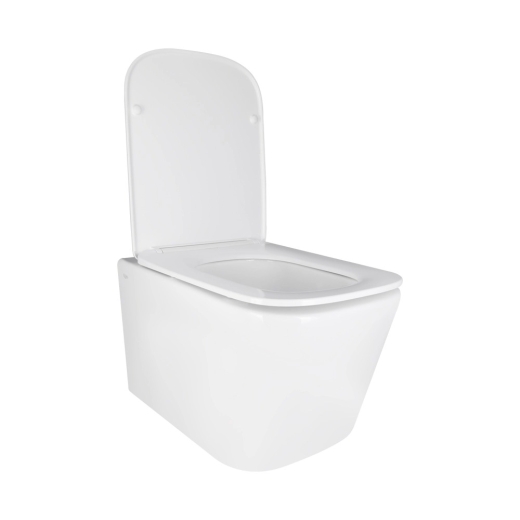 Унитаз подвесной Qtap Crow Ultra Quiet 490х360х290 мм с сиденьем Slim Duroplast (QT05335171W) - 2