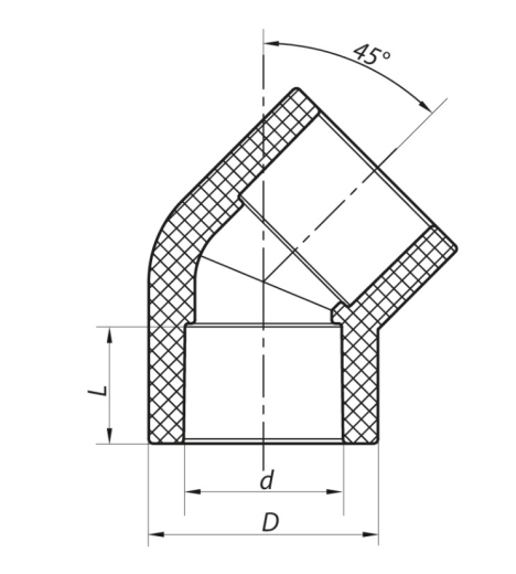Кут 45 110 PPR KOER K0203.PRO (KP2568) - 3