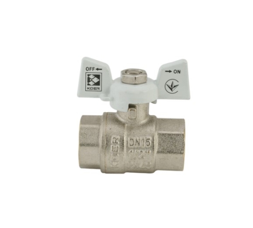 Кран кульовий KOER 1/2" ГГБ (KR.217.W) белый (KR0177) - 2