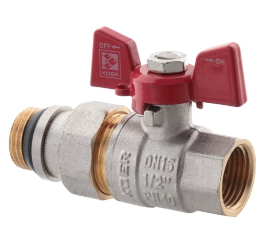 Кран з американкою 1/2" "антипротічка" (KOER KR.227-Gi) (KR0189) - 2