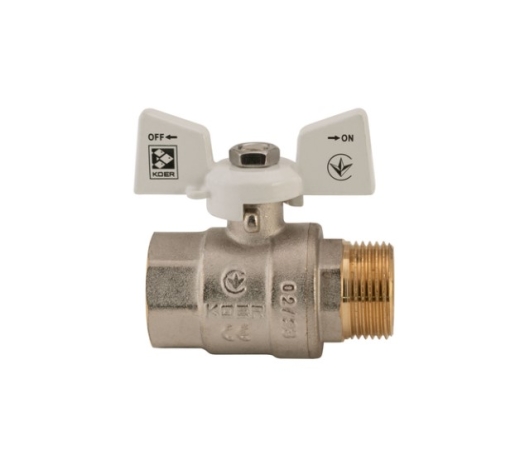 Кран шаровый KOER 3/4" ГШБ (KR.218.W) белый (KR0183) - 3