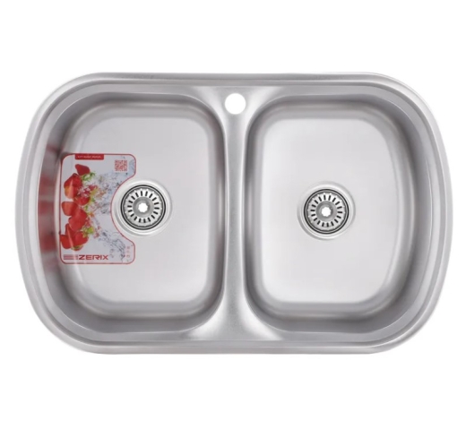 Кухонна мийка ZERIX Z7749-08-180D (decor) (ZM0566) - 1