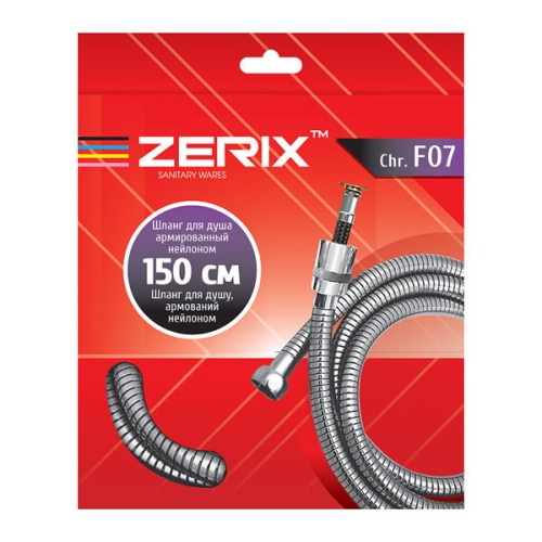 Шланг армований нейлоном Zerix F07 (150 см) ZX2865 - 2