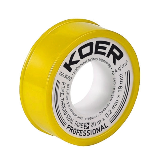 ФУМ стрічка для газу KOER STP-02 PRO 20M*0.2mm*19mm (KR0122) - 1
