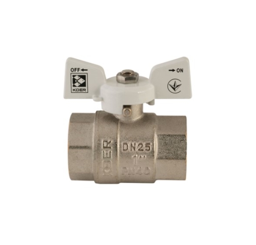 Кран шаровый KOER 1" ГГБ (KR.217.W) белый (KR0180) - 2