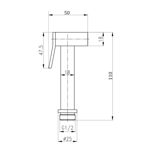 Лійка для біде Qtap CRM B120 QTCRMB120 - 2