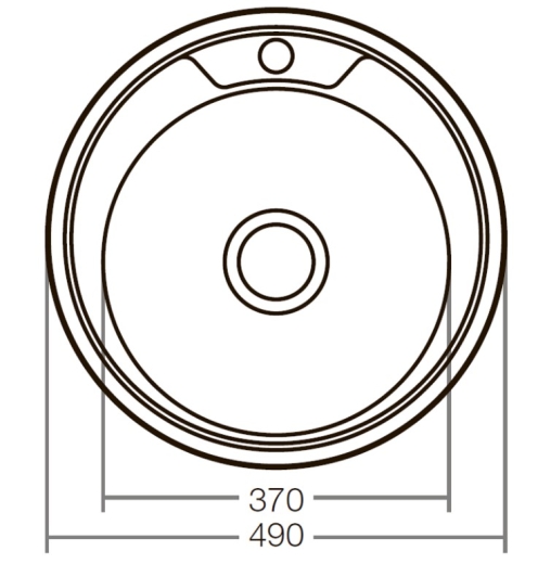 Мойка кухонная ZERIX Z490-08-180E (satin) (ZX1584) - 3