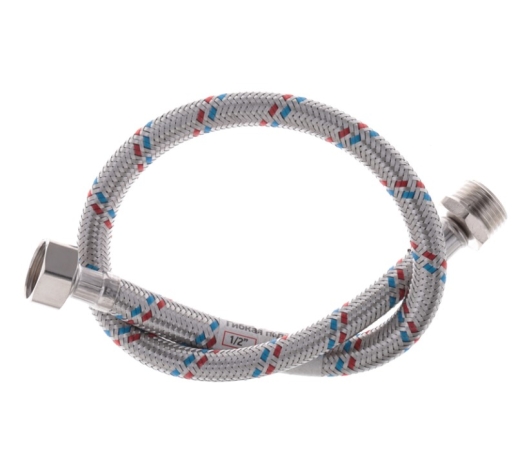 Гибкая подводка для смесителя (в нержавеющей оплетке) 1/2'' ГШ-050 см Zerix ZX1562 - 1