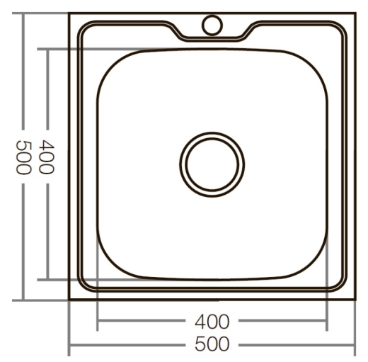 Кухонная мойка накладная ZERIX Z5050-04-160E (satin) (ZX1608) - 3