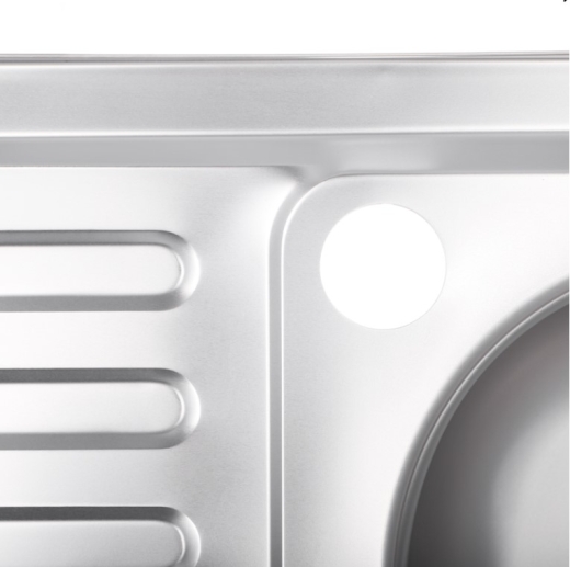 Кухонна мийка накладна ZERIX Z8050R-04-160E (satin) (ZX1615) - 2