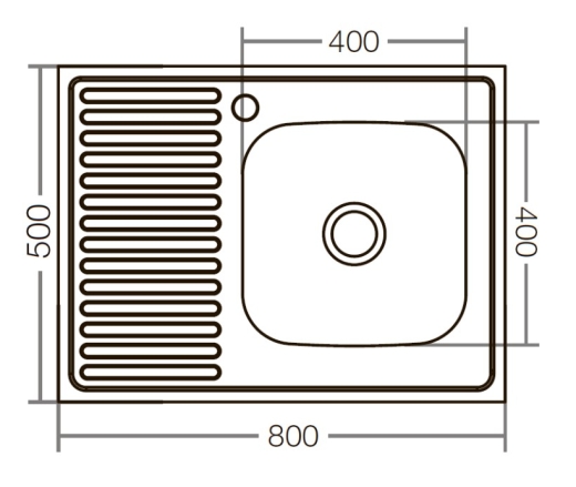 Кухонна мийка накладна ZERIX Z8050R-04-160E (satin) (ZX1615) - 3