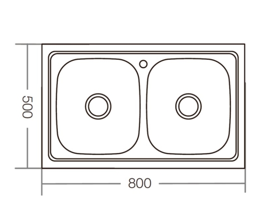 Кухонна мийка ZERIX Z8050D-08-180E (satin) (ZM0569) - 4