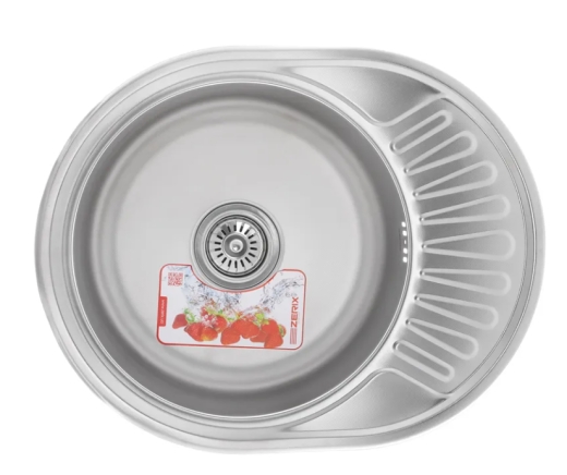 Мойка кухонная ZERIX Z5745-08-180E (satin) (ZX1592) - 1