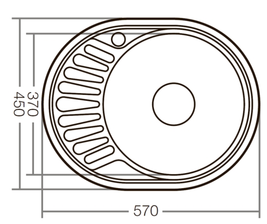 Мойка кухонная ZERIX Z5745-08-180E (satin) (ZX1592) - 2