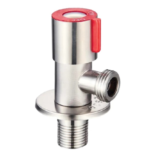Кран для підключення сантехприладів 1/2x1/2 MIXXUS VAL-02 червоний (нерж. сталь) (SS0049) - 1