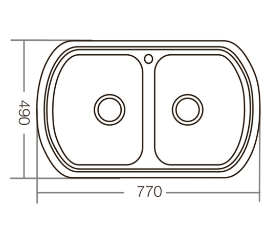 Мойка кухонная ZERIX Z7749-08-180E (satin) (ZM0565) - 4