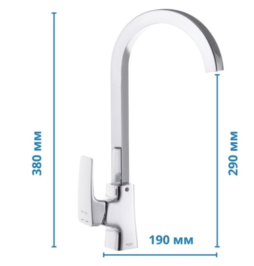 Змішувач для кухні MIXXUS PREMIUM PATRICK Chr-017 (MI1660) - 3