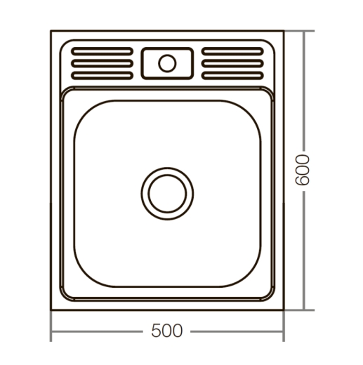 Кухонна мийка накладна ZERIX Z5060-06-160E (satin) (ZX1611) - 2