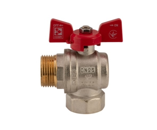 Кран кульовий KOER 1" ГШБ кутній (KR.208) (KR2807) - 3