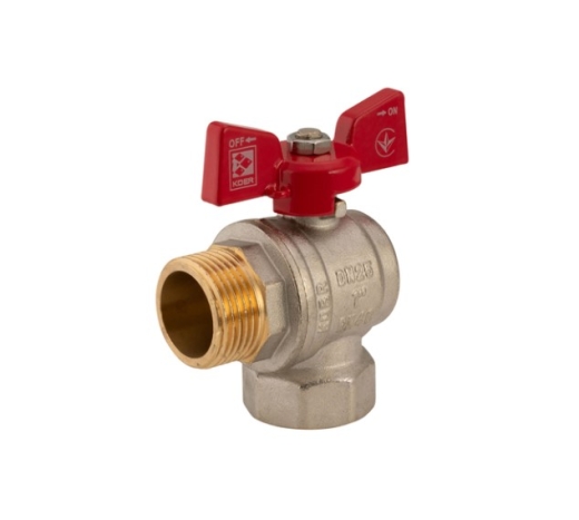 Кран кульовий KOER 1" ГШБ кутній (KR.208) (KR2807) - 4