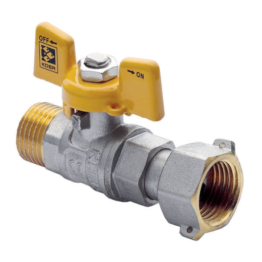 Кран із накидною гайкою 1/2" ГШБ ГАЗ KOER KR.220.G (KR0166) - 1