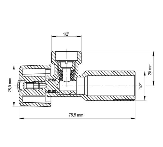 Кран кульовий KOER 1/2x1/2 (KR.511) (KR0101) - 3