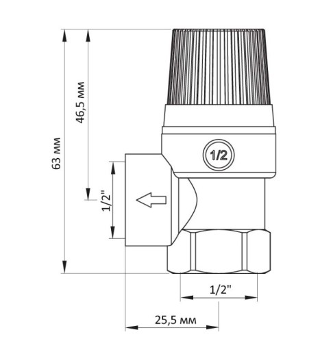 Запобіжний клапан 6BAR KOER KR.1260 (KR2681) - 2