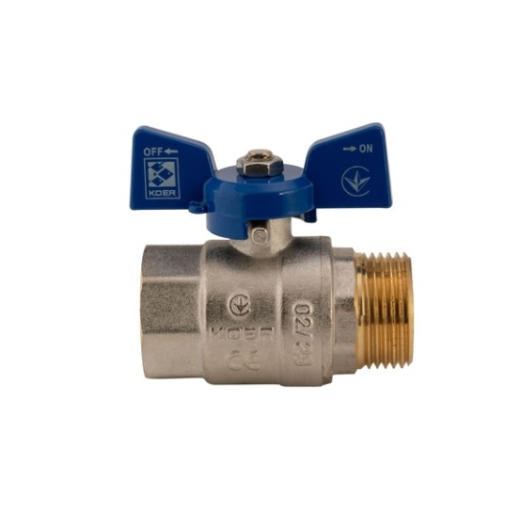 Кран кульовий KOER 1" ГШБ (KR.218.B) синій (KR2721) - 3