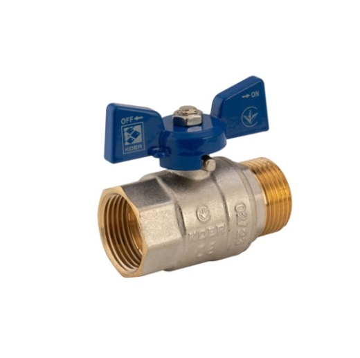 Кран кульовий KOER 1" ГШБ (KR.218.B) синій (KR2721) - 4