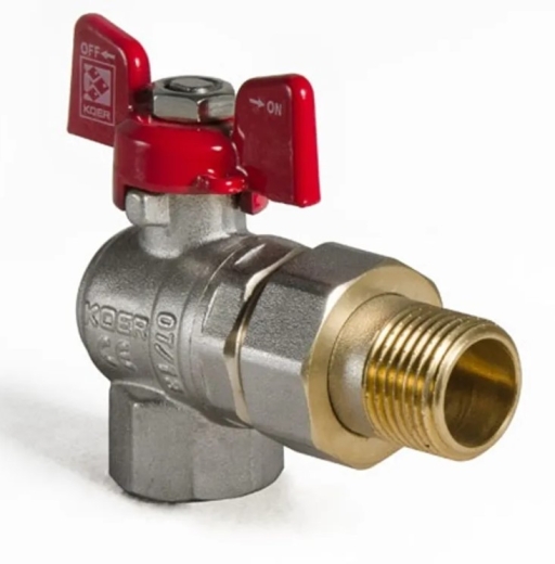 Кран з американкою 1/2" (KOER KR.228) кутовий (KR0016) - 1