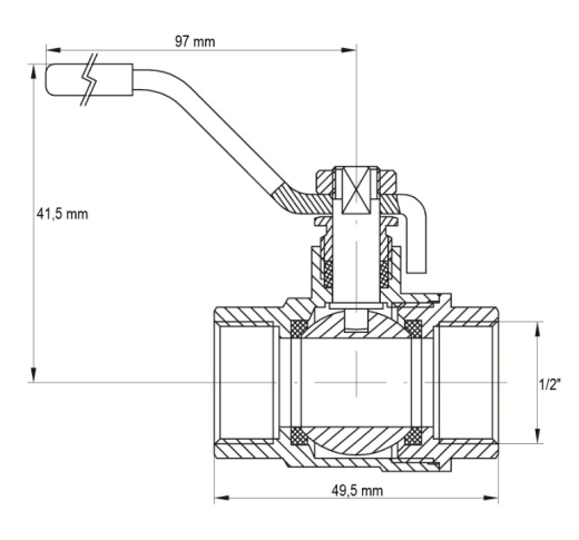 Кран кульовий KOER 1/2" ГГР ГАЗ (KR.214.G) (KR0123) - 4