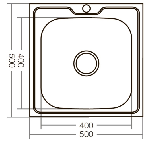 Кухонна мийка накладна ZERIX Z5050-06-160E (satin) (ZX1609) - 3