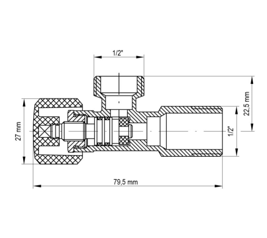 Кран кульовий KOER 1/2x1/2 (KR.510) (KR0146) - 2